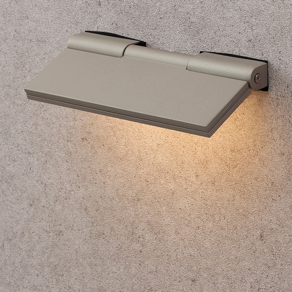 エクスレッズフラットウォールライト 1型  グレイッシュゴールド(電球色)