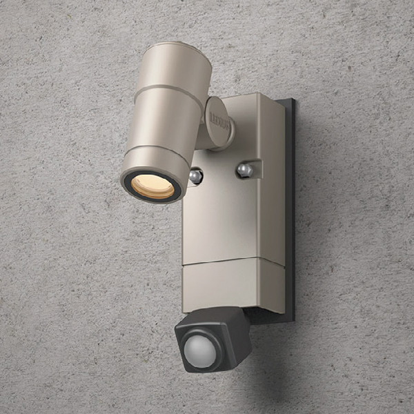 ウォールスポットライト オプティS 人感センサー付 グレイッシュゴールド 電