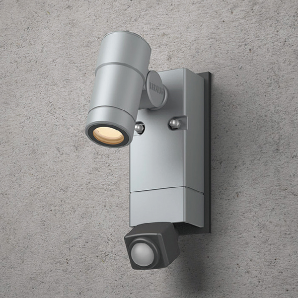 ウォールスポットライト オプティS 人感センサー付 シルバー 電