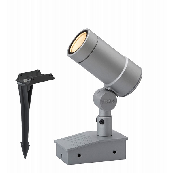 ガーデンアップライト オプティMスパイク付 中角 シルバー (電球色)