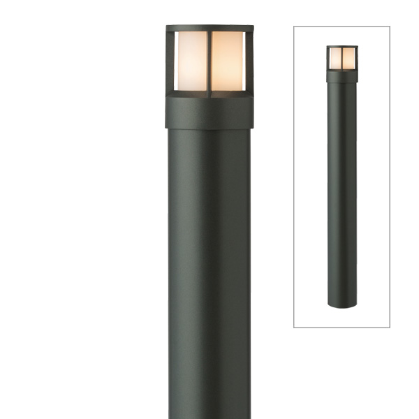 エクスレッズ ポールライト 9型 ガード チャコールグリーン (電球色)