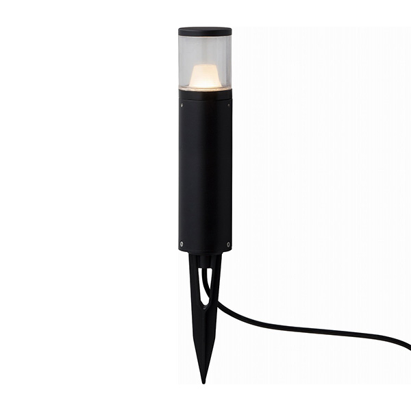 ガーデンポールライト 6型 ブラック (電球色)