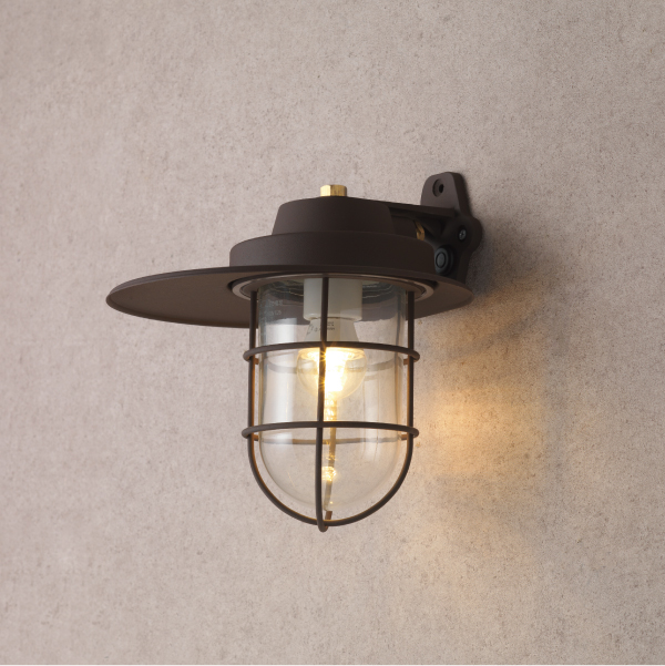 マリンライト ローボルト ブラケットタイプ シェード付 セピアブラウン