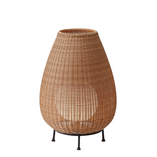 ラタンスタンドライト 1型 ローボルト ベージュ (電球色)