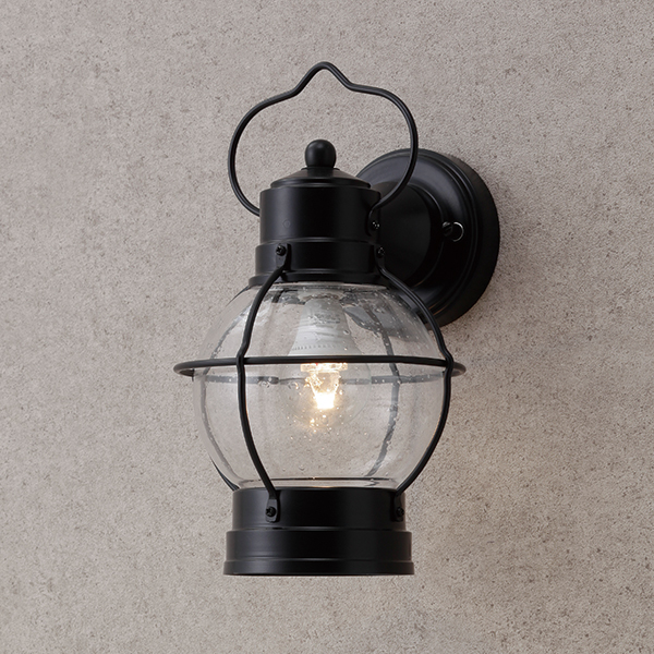 シンプルLEDウォールライト 22型 ブラック (電球色)