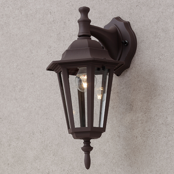 シンプルLEDウォールライト 23型 ブラウン (電球色)