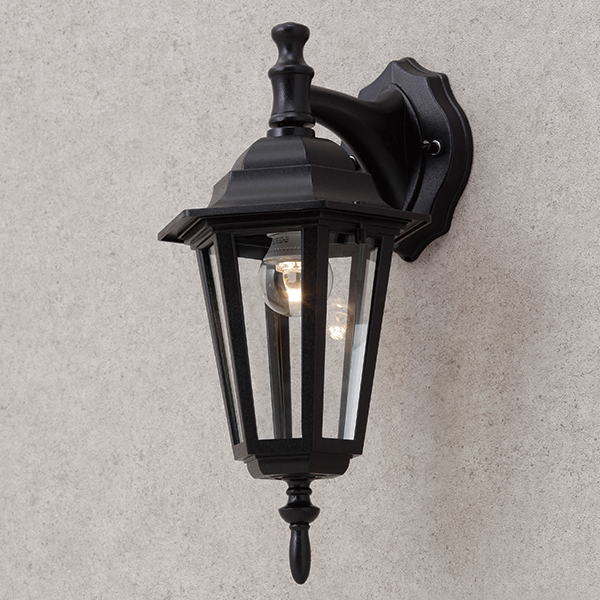 シンプルLEDウォールライト 23型 ブラック (電球色)