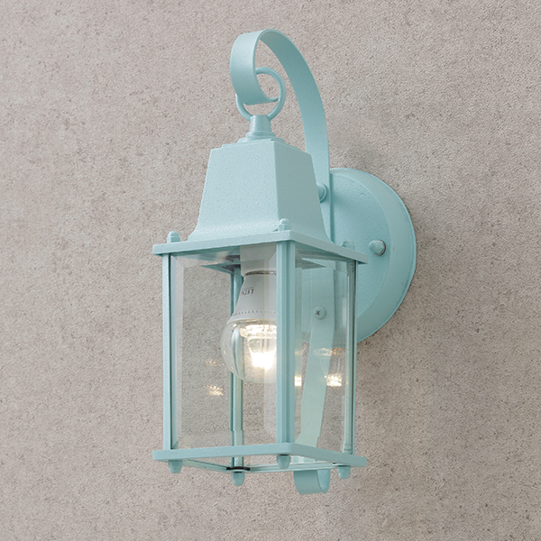 シンプルLEDウォールライト カラーズ 4型 レイクブルー (電球色)