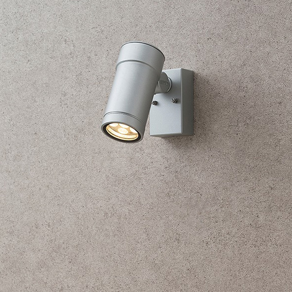 ウォールスポットライト オプティL100V シルバー (電球色)