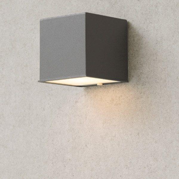 シンプルLEDウォールライト 2型 ダークグレー