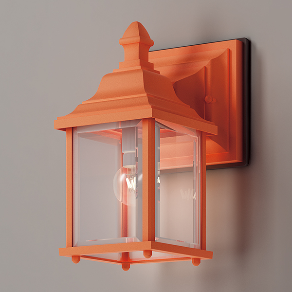 シンプルLEDウォールライト 3型 シェルオレンジ