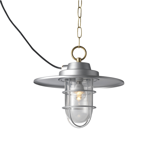 シンプルLED マリンライト ペンダントタイプ シェード付 パールシルバー