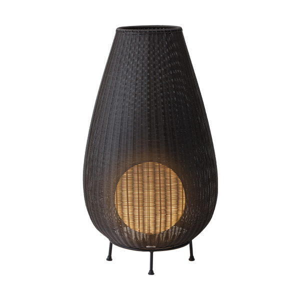 ラタンスタンドライト 100V ラージ ダークブラウン