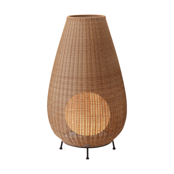 ラタンスタンドライト 100V ラージ ベージュ