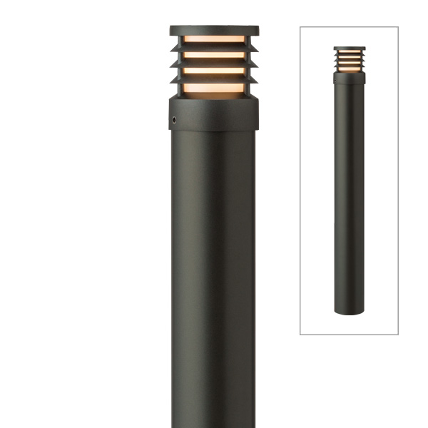 スタイルポールライト 15型 ルーバー チャコールグリーン (電球色)