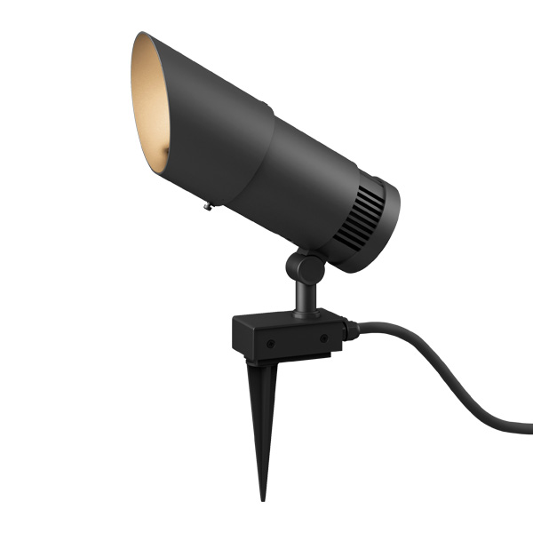 ガーデンアップライト 100V ルーメック XL+ レンズ・スパイクセット 電球色 ブラック