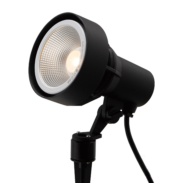 シンプルLEDスポットライト 3型 ブラック 中角 (電球色)