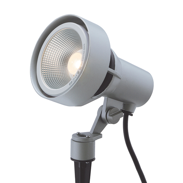 シンプルLEDスポットライト 3型 シルバーグレー 中角 (電球色)