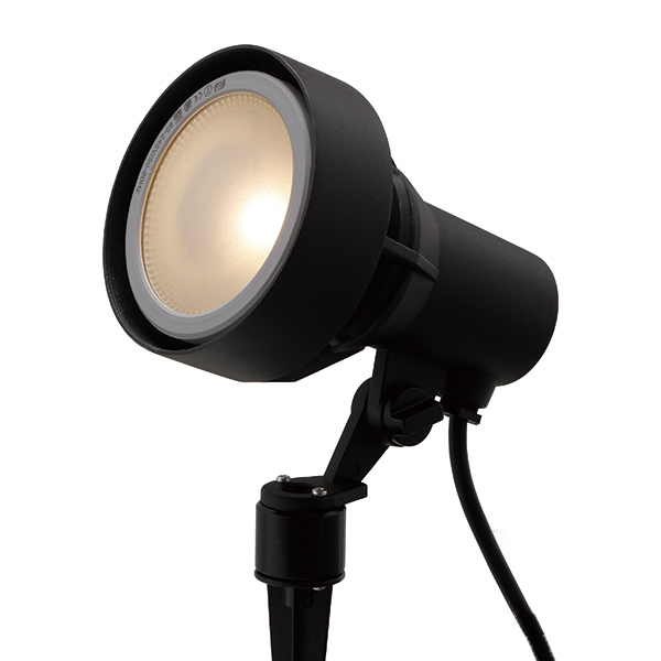 シンプルLEDスポットライト 3型 ブラック 広角 (電球色)