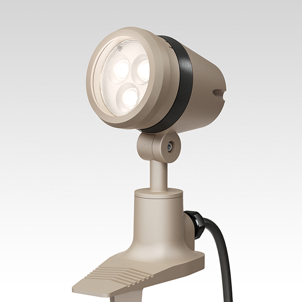 De-SPOT 調光リング 100V グレイッシュゴールド 5mコード付（プラグあり） 広角 (電球色)