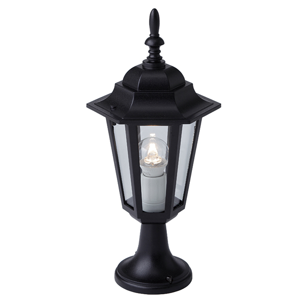 シンプルLEDスタンドライト 2型 ブラック (電球色)