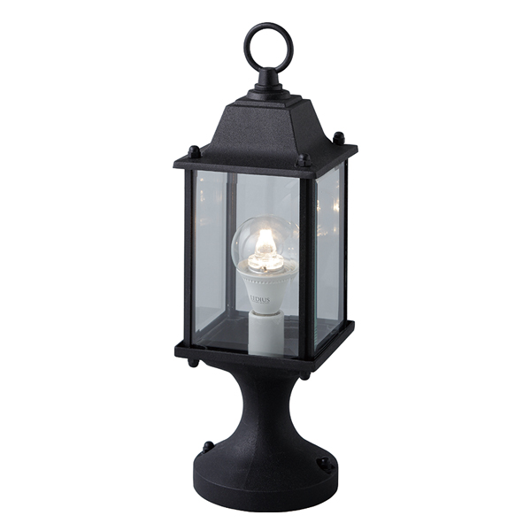 シンプルLEDスタンドライト 3型 ブラック (電球色)