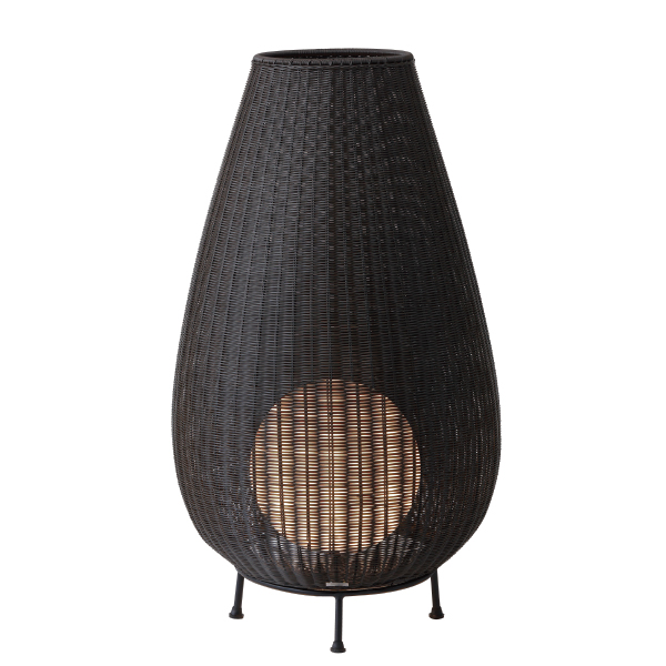 ラタンスタンドライト 4型 100V ダークブラウン (電球色)