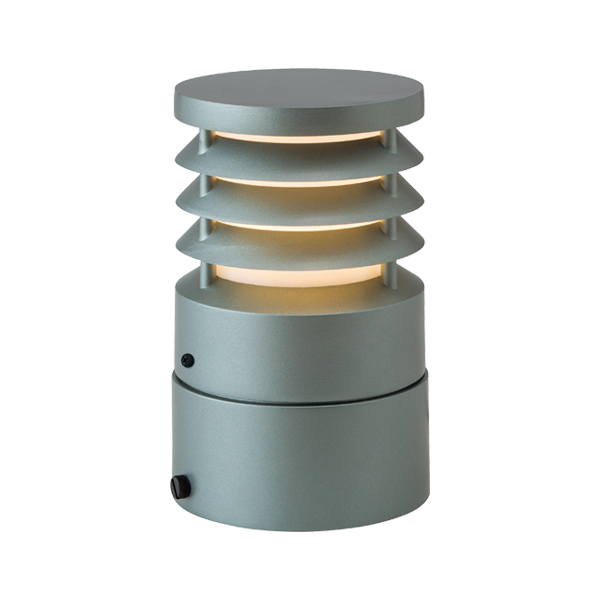 スタイルパススタンドライト 2型 ルーバー スレートシルバー (電球色)