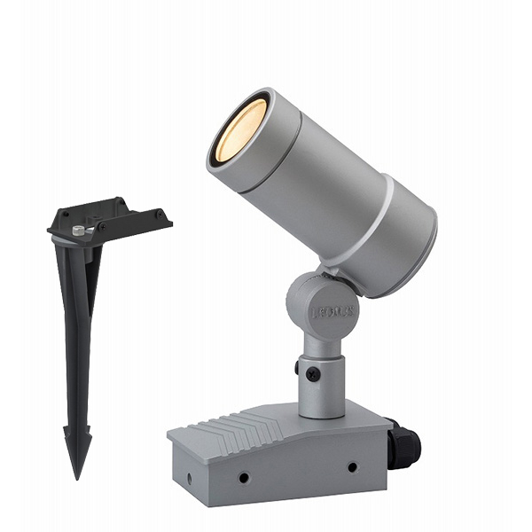 ガーデンアップライト オプティMスパイク付 100V 中角 シルバー (電球色)