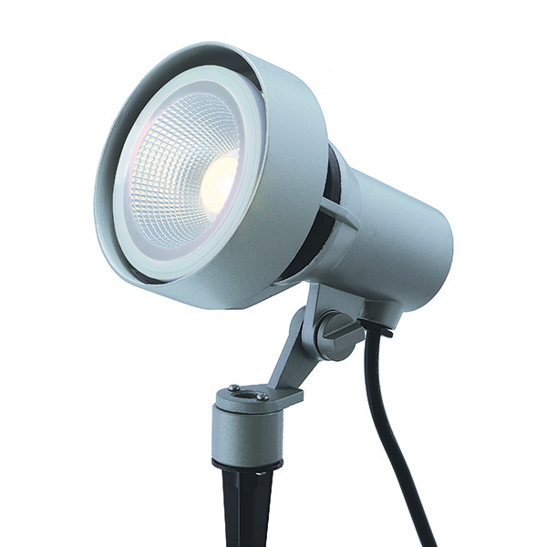 シンプルLEDスポットライト3型 シルバー 中角 (電球色)