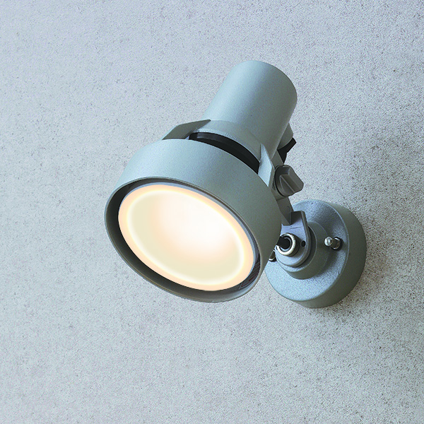 シンプルLEDスポットライト3型 Sシルバー 広角 (電球色) ブラケットタイプ