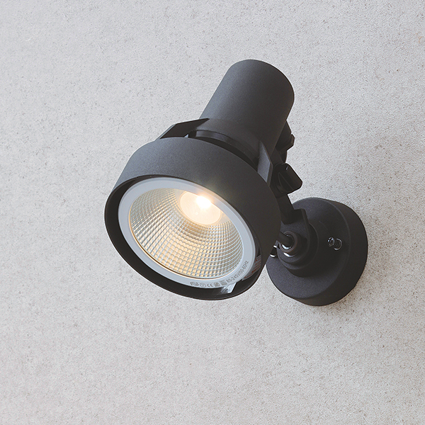 シンプルLEDスポットライト3型 中角 ブラック ブラケットタイプ （電）