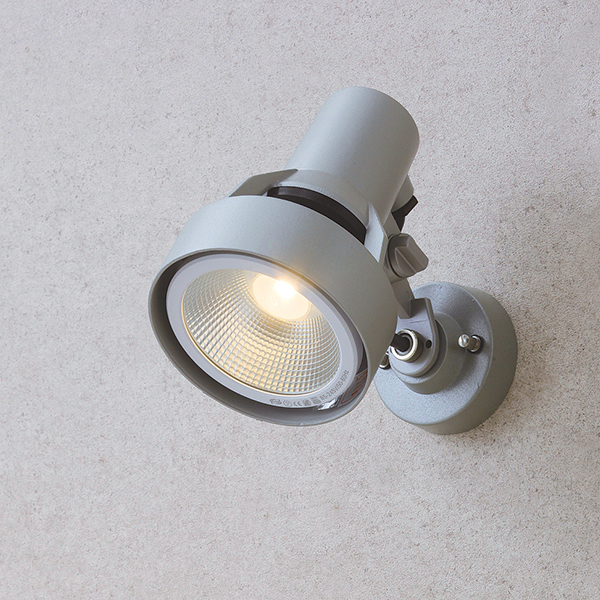 シンプルLEDスポットライト3型 中角 シルバー ブラケットタイプ (電)
