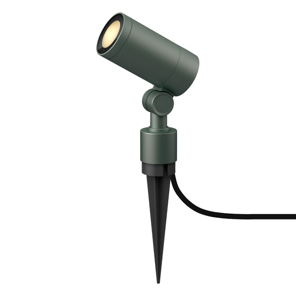 ガーデンアップライト 100V ルーメック スリム S 広角 チャコールグリーン