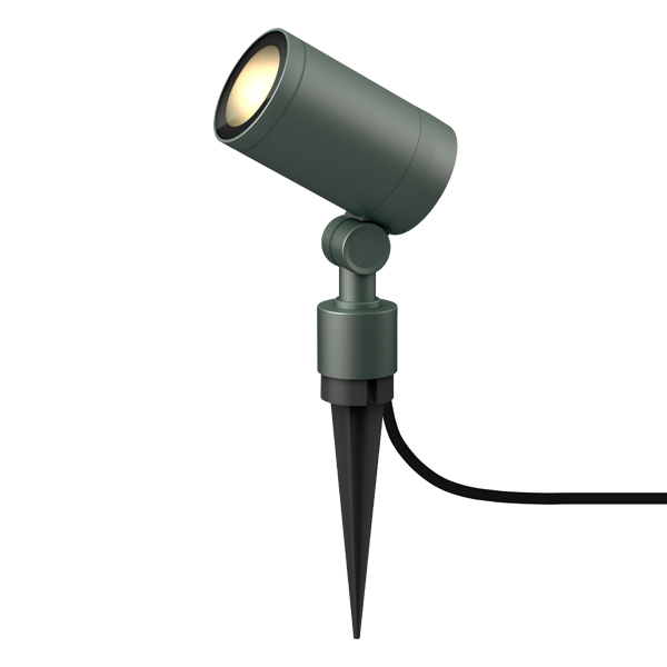 ガーデンアップライト 100V ルーメック スリム L 中角 チャコールグリーン