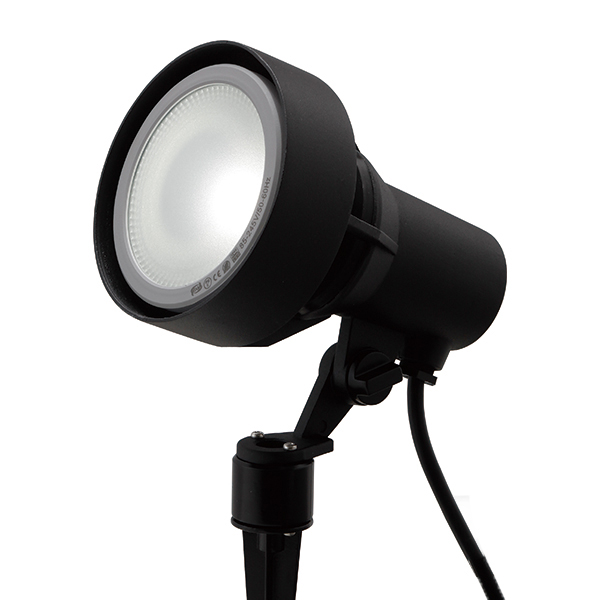 シンプルLEDスポットライト 3型 ブラック 広角 (白)