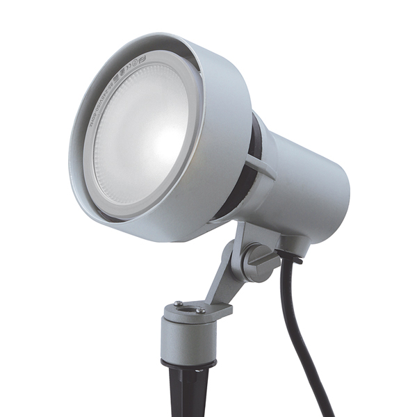 シンプルLEDスポットライト 3型 シルバーグレー 広角 (白)