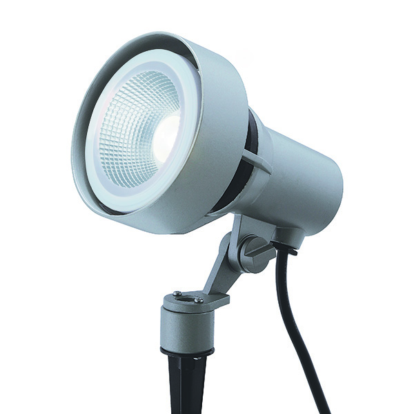 シンプルLEDスポットライト3型 シルバー 中角 (白)