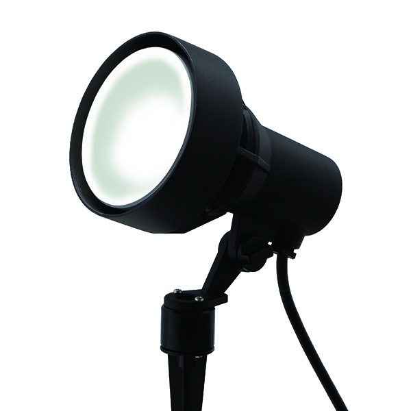 シンプルLEDスポットライト3型 ブラック 広角 (白)