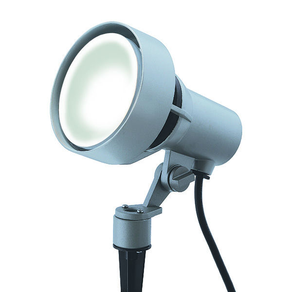 シンプルLEDスポットライト3型 シルバーシルバー 広角 (白)