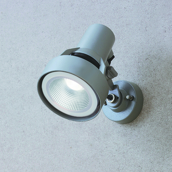 シンプルLEDスポットライト3型 Sシルバー 中角 (白) ブラケットタイプ