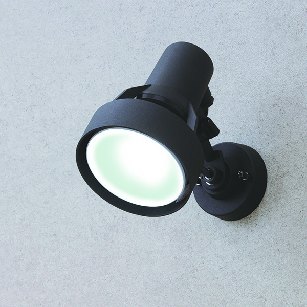 シンプルLEDスポットライト3型 ブラック 広角 (白) ブラケットタイプ