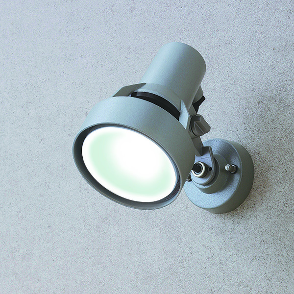 シンプルLEDスポットライト3型 Sシルバー 広角 (白) ブラケットタイプ