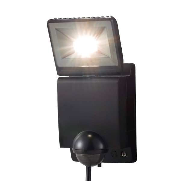 LED センサライト 3型 電球色 ブラック