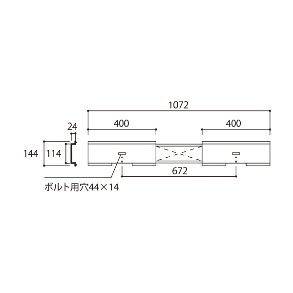 フラットパネル 1200×300用吊金具