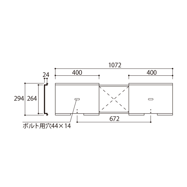 フラットパネル 1200×150用吊金具