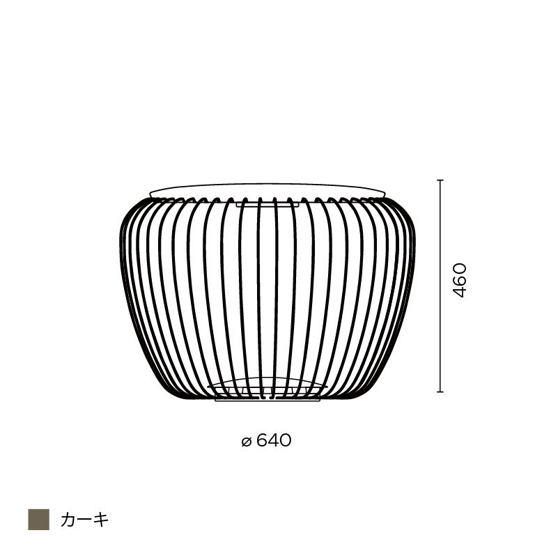 Meridiano フロア 460 カーキ
