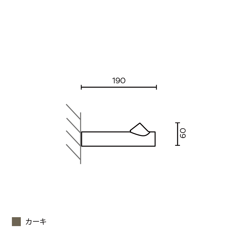 Bamboo ウォール カーキ