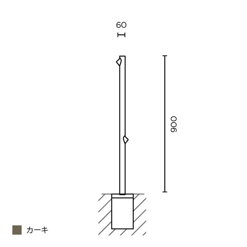 Bamboo フロア 900 カーキ