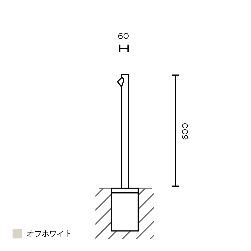 Bamboo フロア 600 オフホワイト